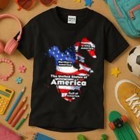 Donald Trump American Flag Canada Greenland Gulf Map Kids T-Shirt thumb 3