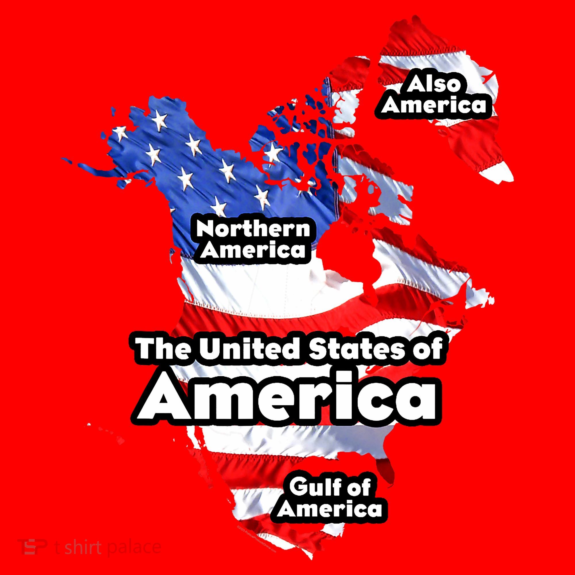 Donald Trump American Flag Canada Greenland Gulf Map Santa Hat