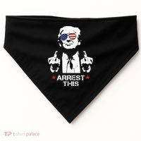 Donald Trump Arrest This Funny 2024 Election USA-Made Doggie Bandana thumb 0