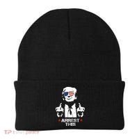 Donald Trump Arrest This Funny 2024 Election Beanie thumb 0
