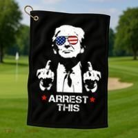 Donald Trump Arrest This Funny 2024 Election Golf Towel thumb 1