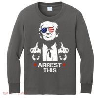 Donald Trump Arrest This Funny 2024 Election Kids Long Sleeve Shirt thumb 0