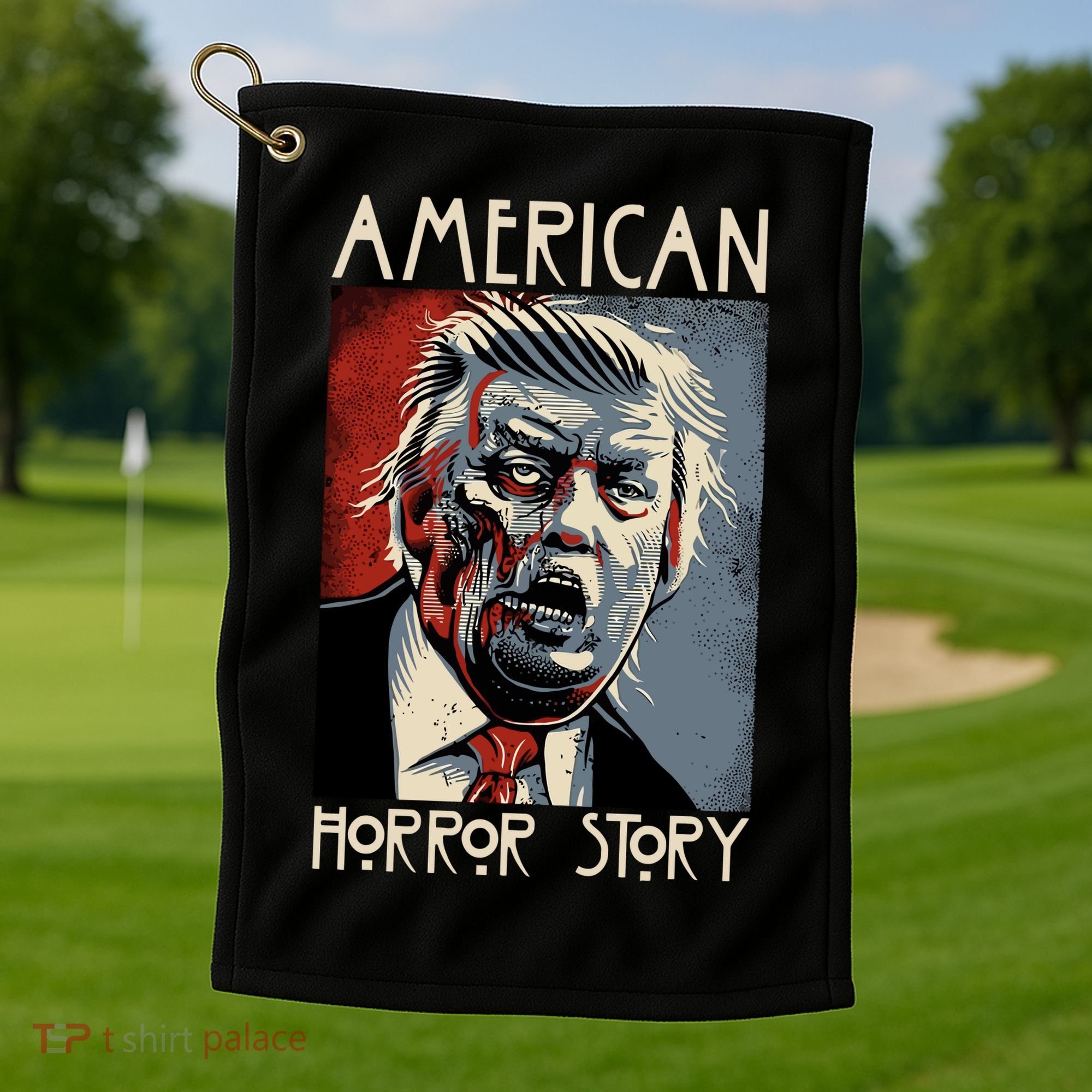 Donald Trump Horror Story Golf Towel