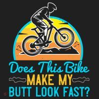 Does This Bike Make My Butt Look Fast Mountain Biking Women's Sweatshirt thumb 2