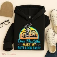 Does This Bike Make My Butt Look Fast Mountain Biking Hoodie thumb 4