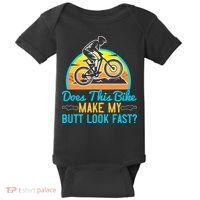 Does This Bike Make My Butt Look Fast Mountain Biking Baby Bodysuit thumb 0