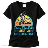 Does This Bike Make My Butt Look Fast Mountain Biking Women's T-Shirt thumb 0