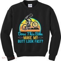 Does This Bike Make My Butt Look Fast Mountain Biking Kids Sweatshirt thumb 0