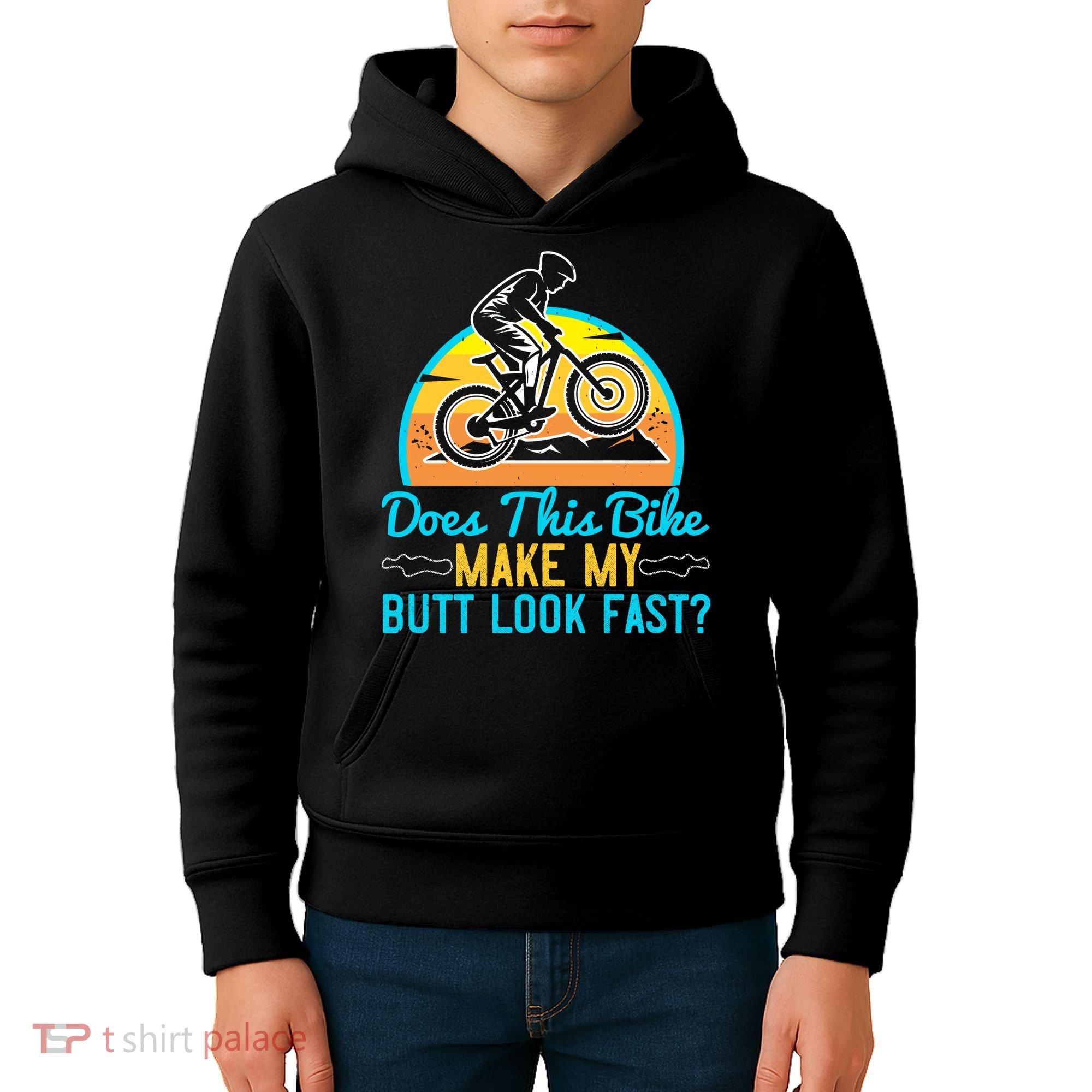Does This Bike Make My Butt Look Fast Mountain Biking Kids Hoodie