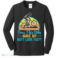 Does This Bike Make My Butt Look Fast Mountain Biking Kids Long Sleeve Shirt thumb 0
