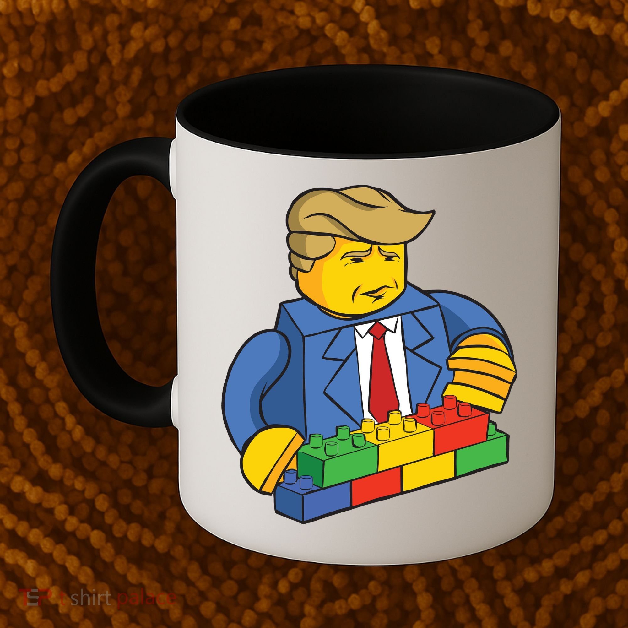 Donald Trump Building Wall Funny Toy Coffee Mug
