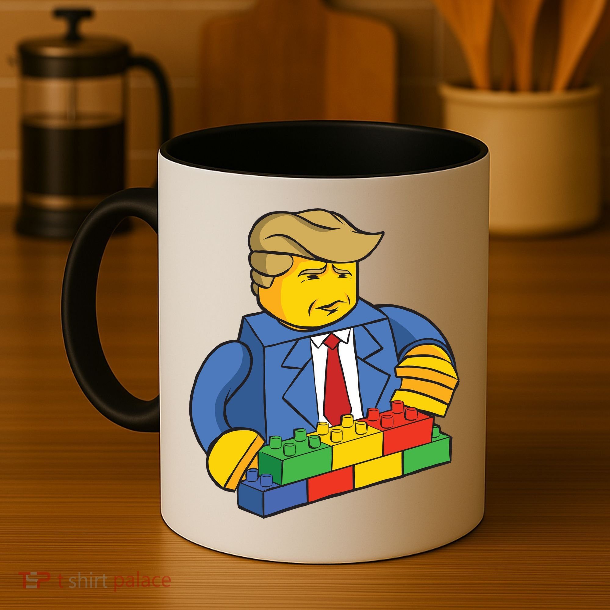 Donald Trump Building Wall Funny Toy Coffee Mug