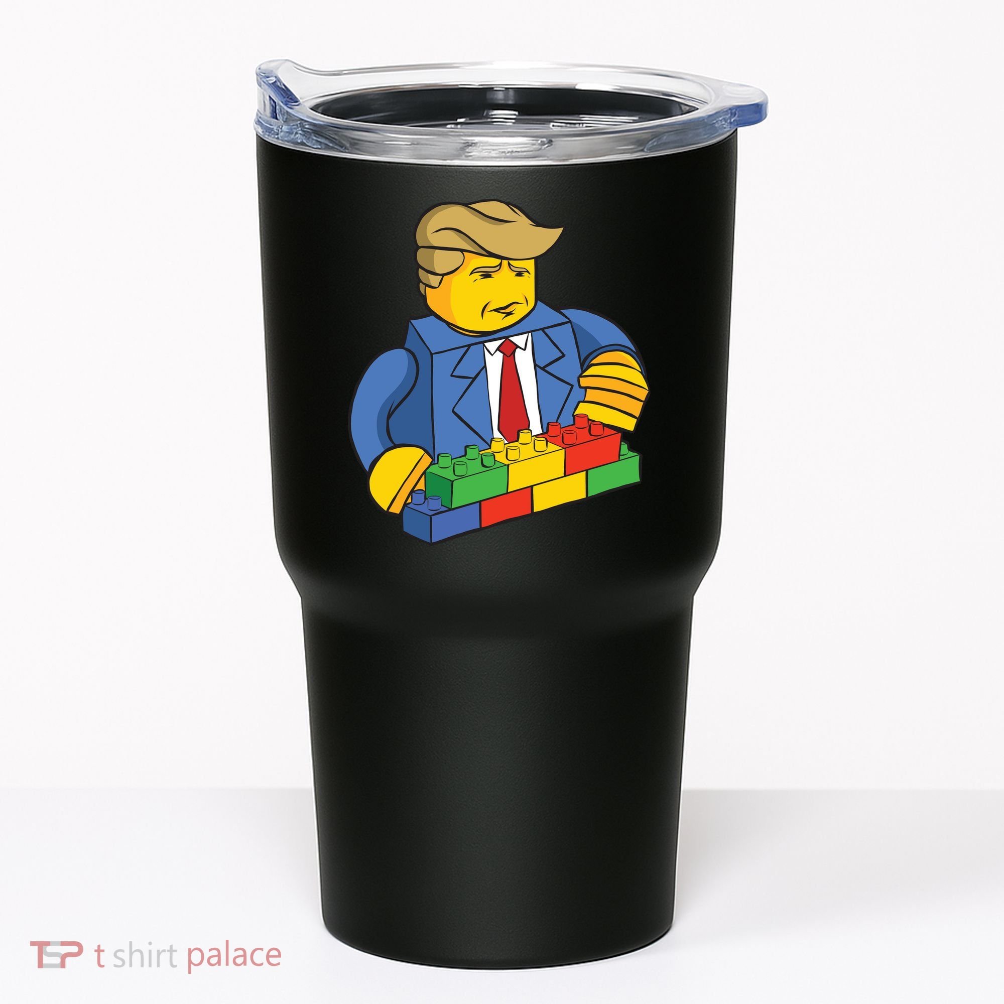 Donald Trump Building Wall Funny Toy Tumbler