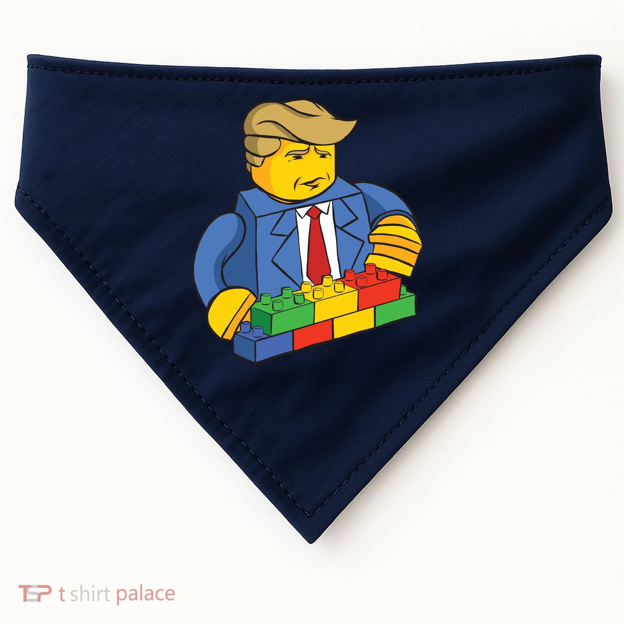 Donald Trump Building Wall Funny Toy USA-Made Doggie Bandana