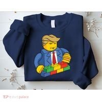 Donald Trump Building Wall Funny Toy Sweatshirt thumb 2