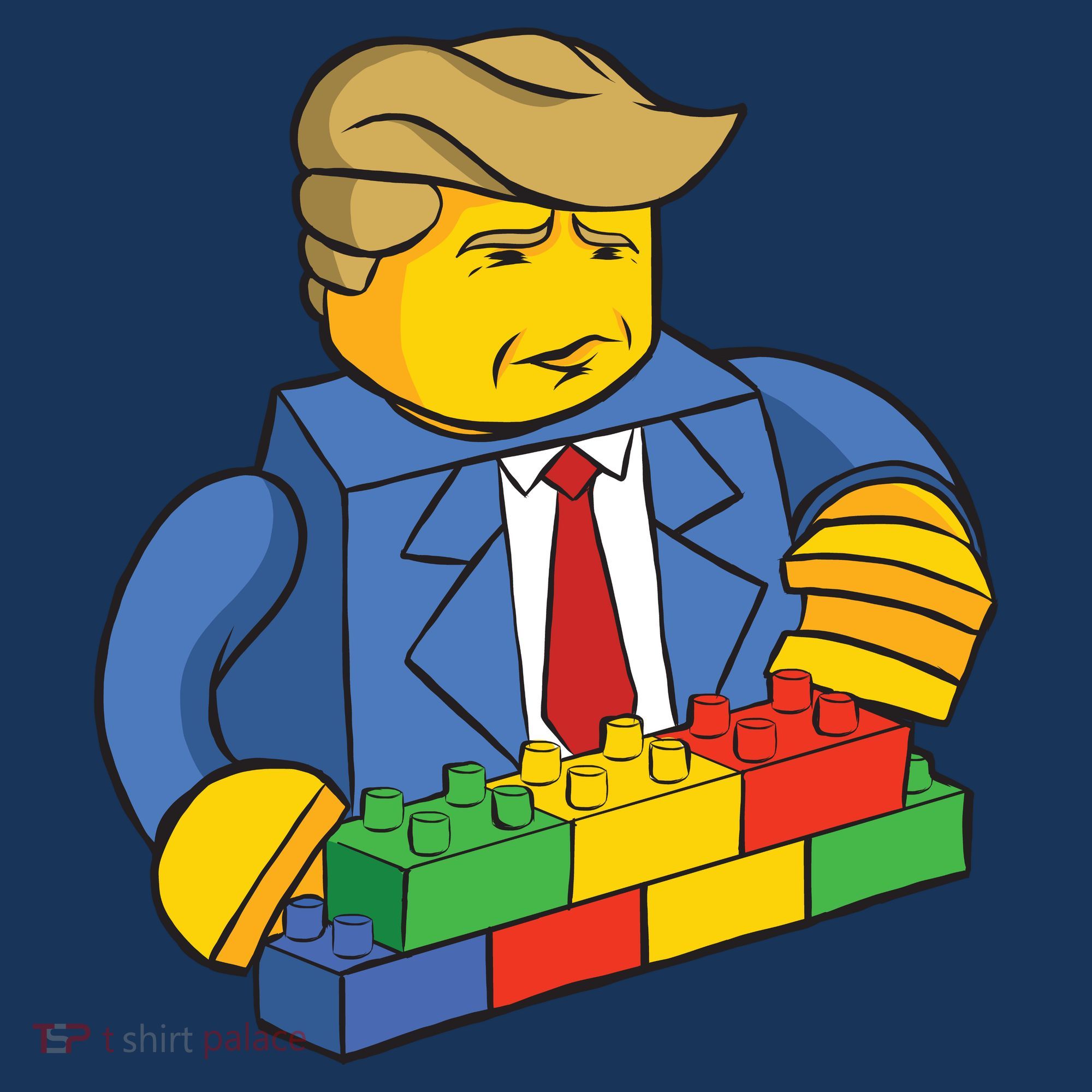 Donald Trump Building Wall Funny Toy Women's Tank Top