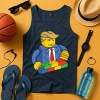 Donald Trump Building Wall Funny Toy Tank Top thumb 4