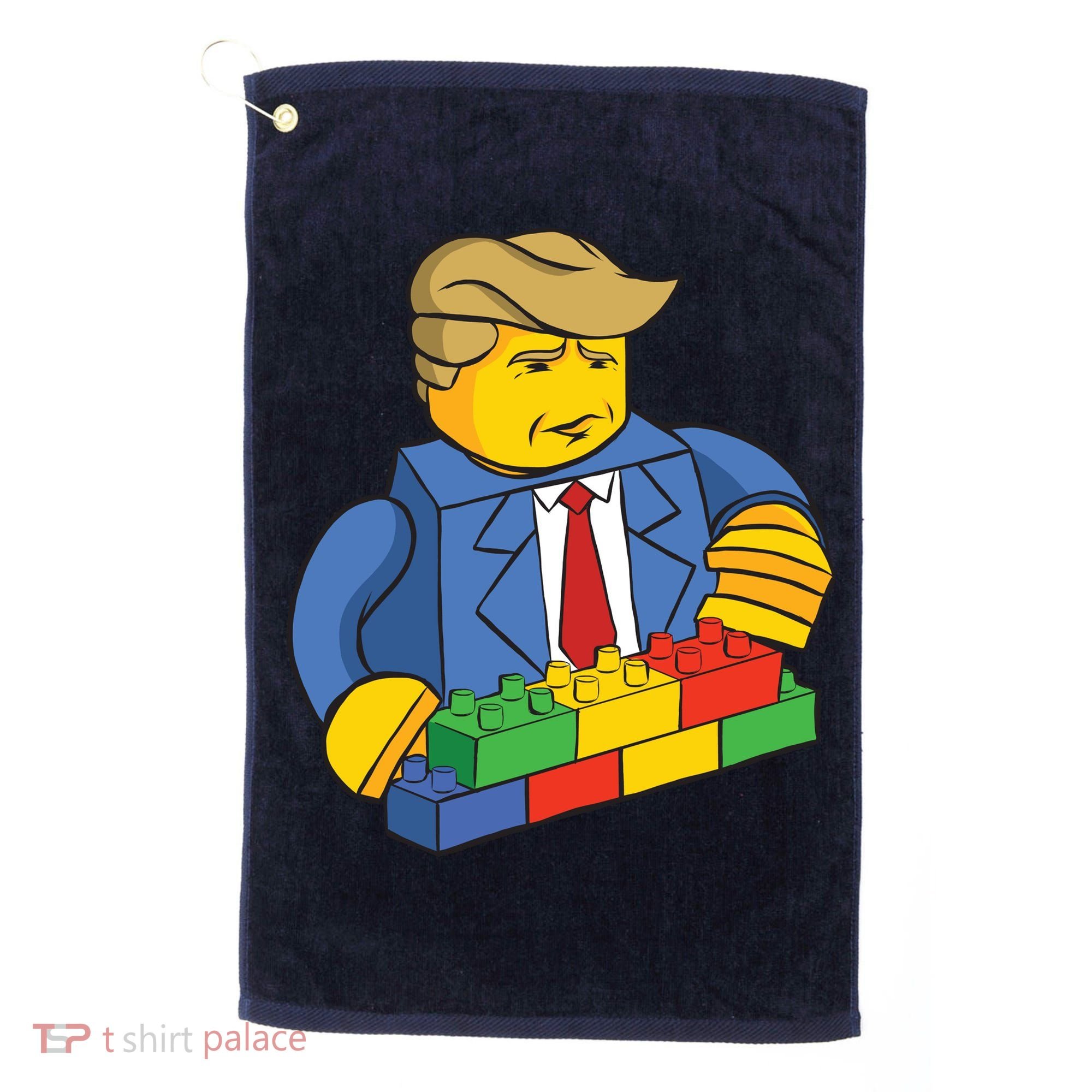 Donald Trump Building Wall Funny Toy Golf Towel
