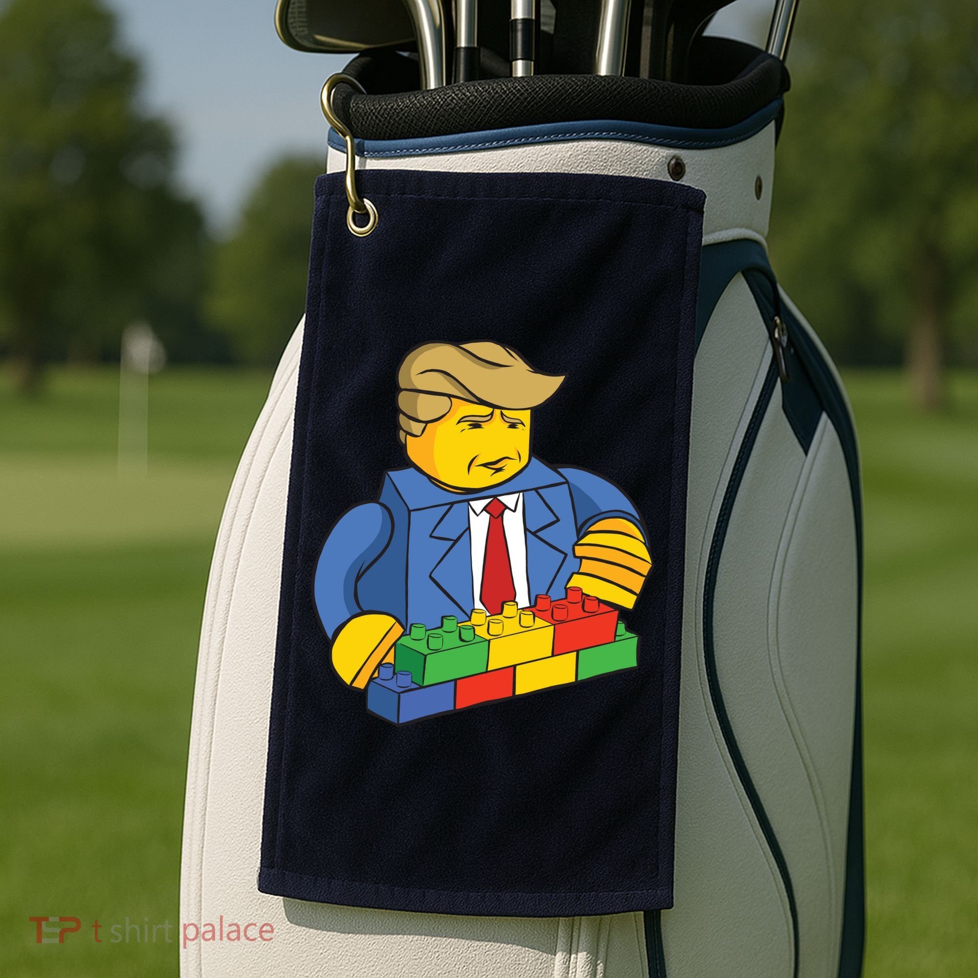 Donald Trump Building Wall Funny Toy Golf Towel