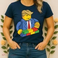 Donald Trump Building Wall Funny Toy Women's T-Shirt thumb 2