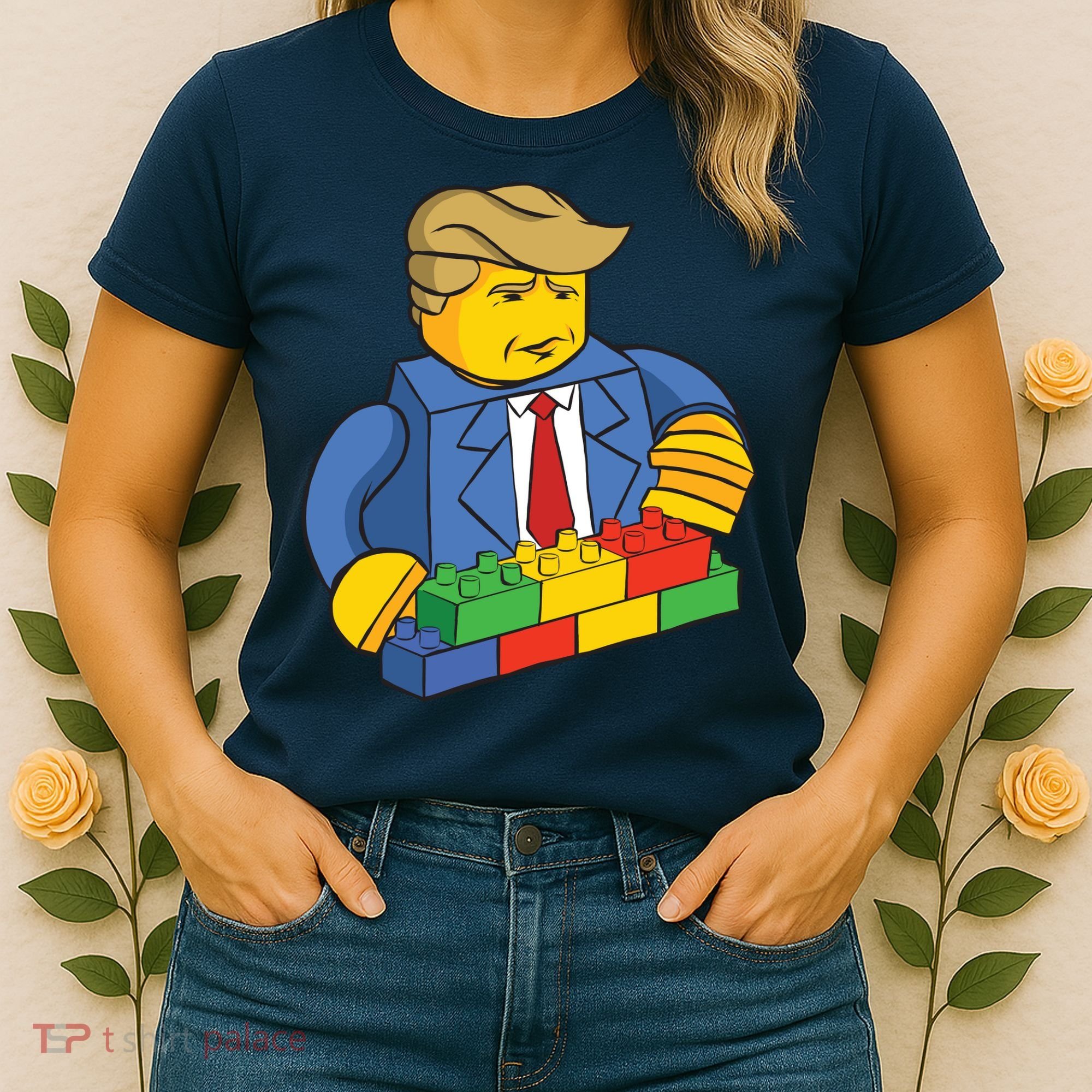 Donald Trump Building Wall Funny Toy Women's T-Shirt