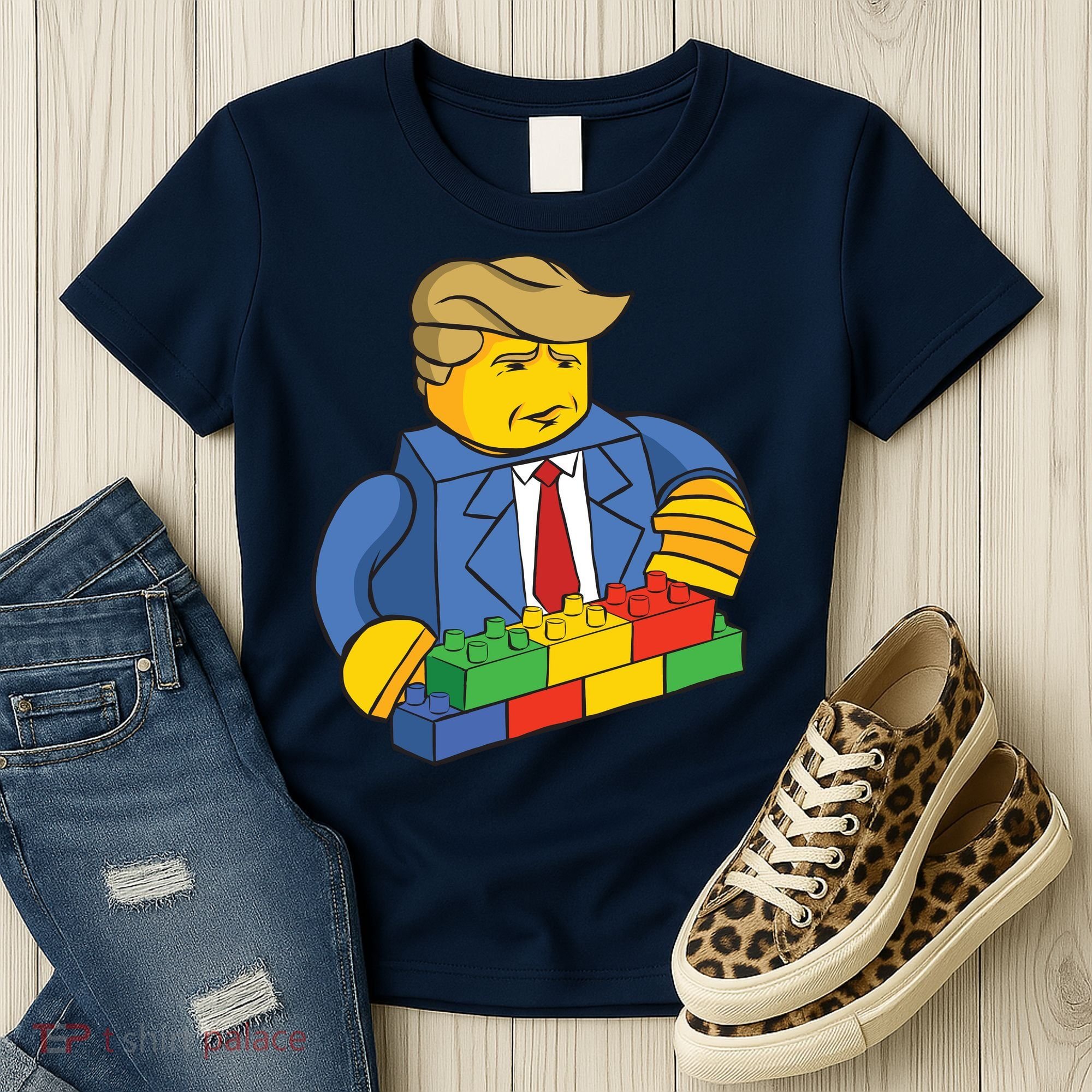 Donald Trump Building Wall Funny Toy Women's T-Shirt