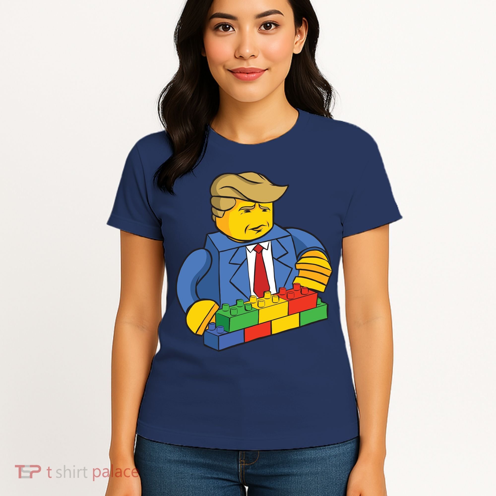 Donald Trump Building Wall Funny Toy Women's T-Shirt