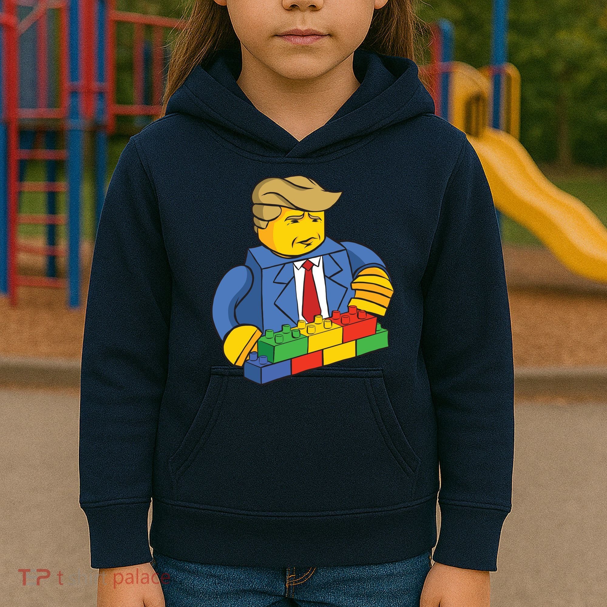 Donald Trump Building Wall Funny Toy Kids Hoodie
