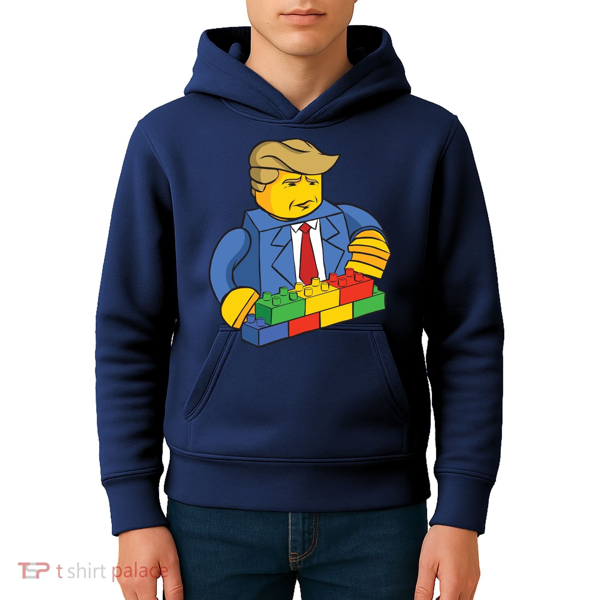Donald Trump Building Wall Funny Toy Kids Hoodie