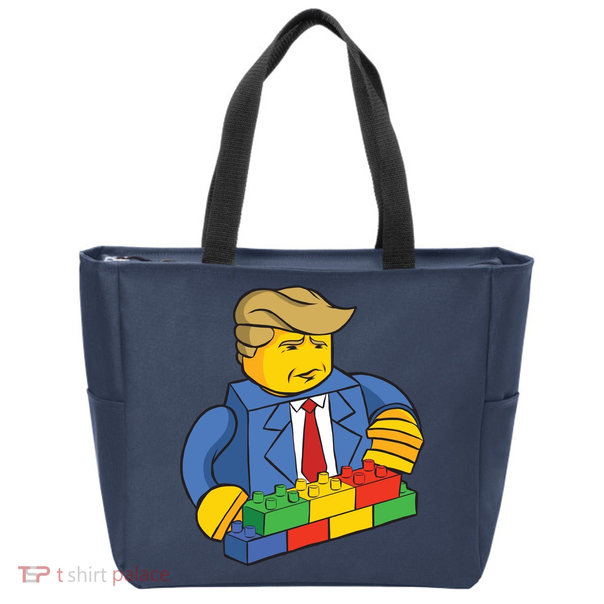 Donald Trump Building Wall Funny Toy Tote Bag