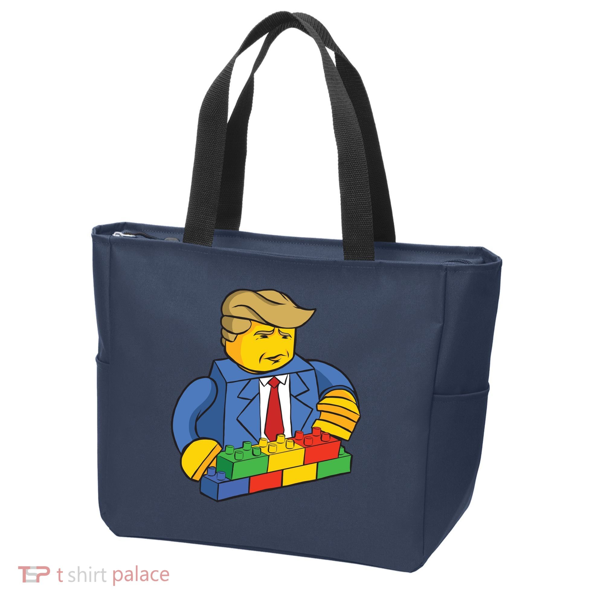 Donald Trump Building Wall Funny Toy Tote Bag