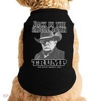 Donald Trump Back In The Saddle Again Doggie Tank thumb 0