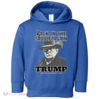 Donald Trump Back In The Saddle Again Toddler Hoodie thumb 0