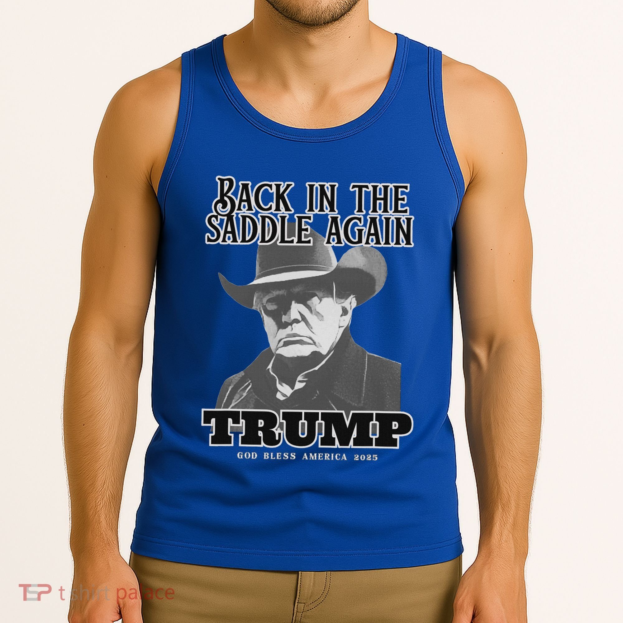 Donald Trump Back In The Saddle Again Tank Top