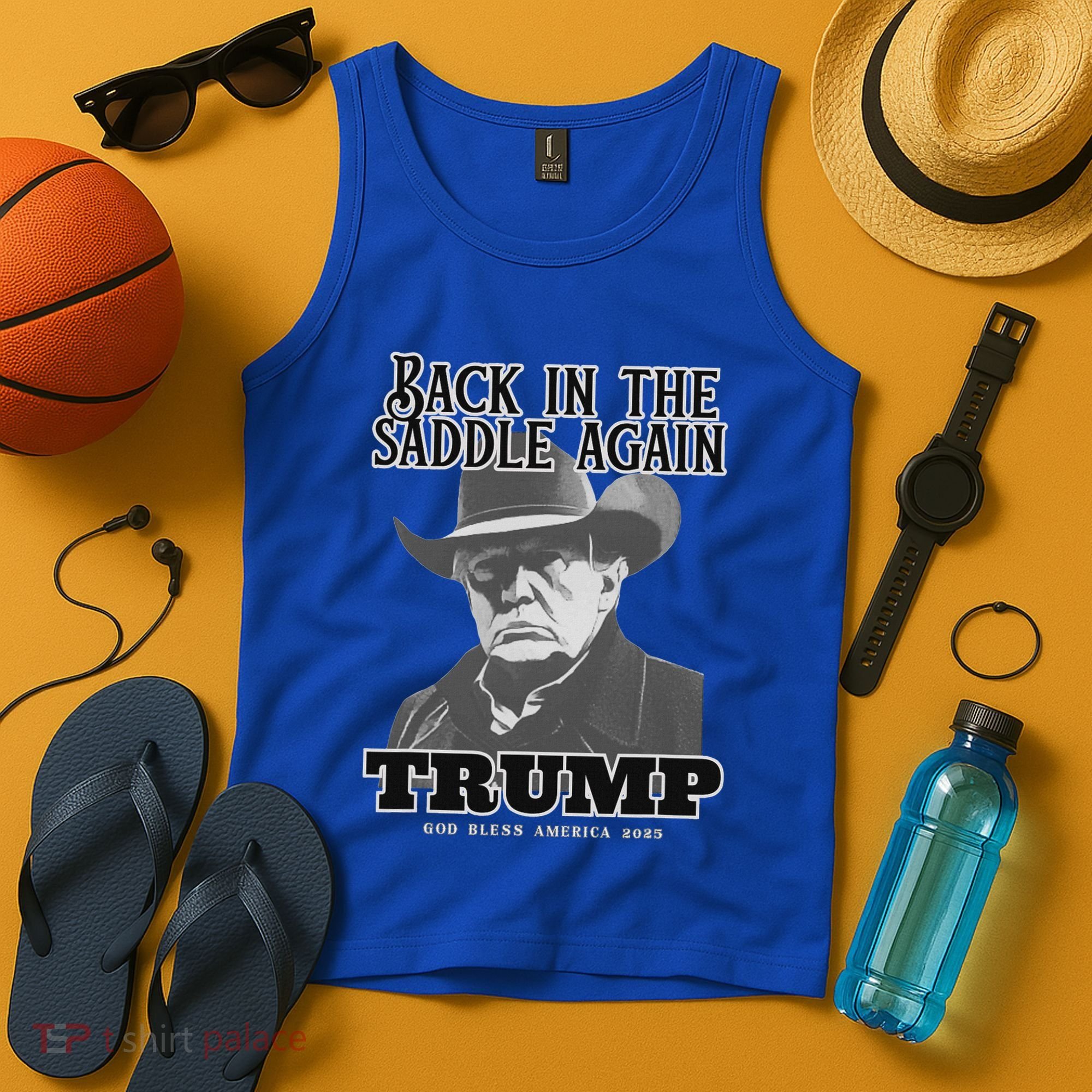 Donald Trump Back In The Saddle Again Tank Top