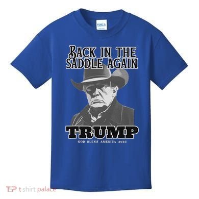 Donald Trump Back In The Saddle Again Kids T-Shirt