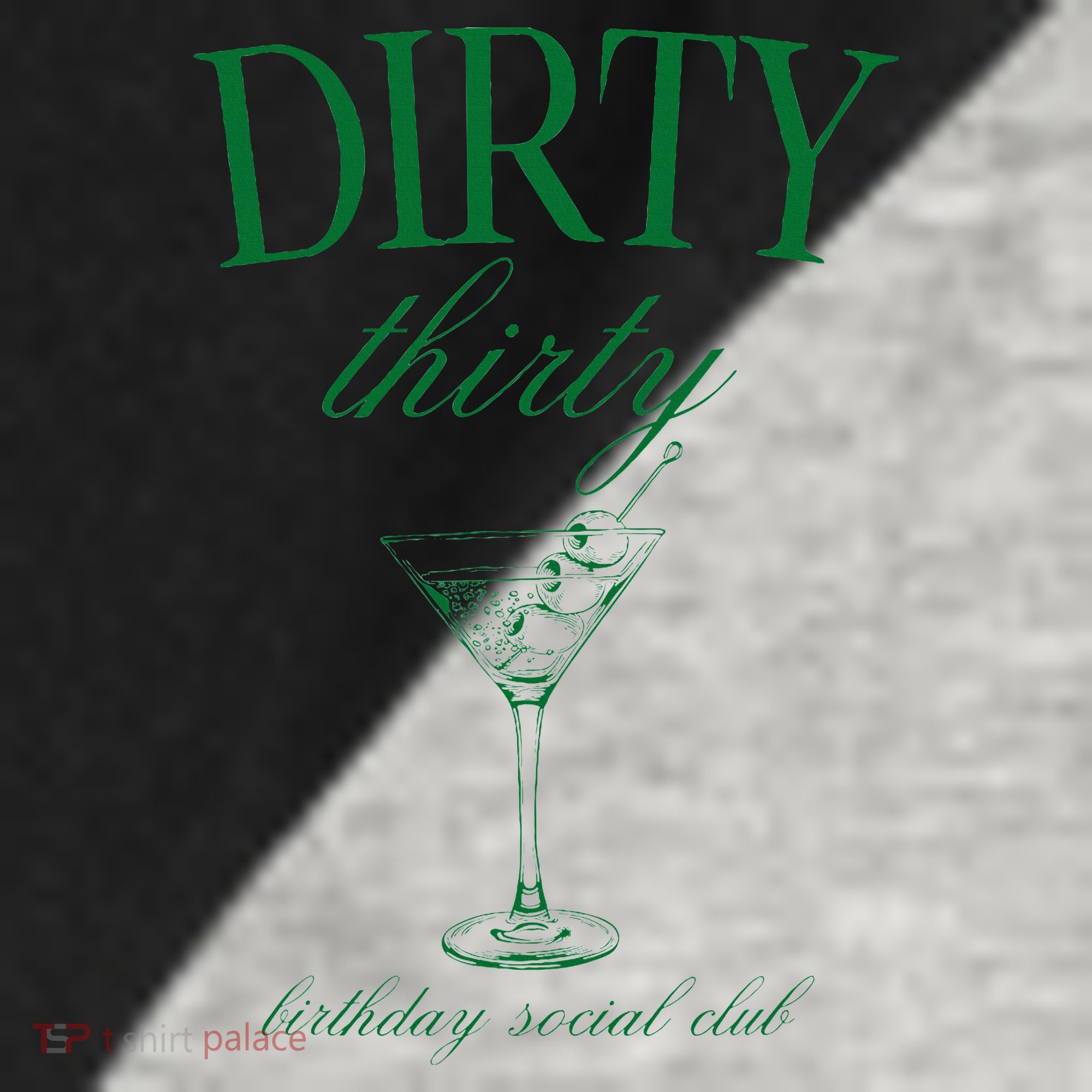Dirty Thirty Birthday Social Club Retro Green Martini Raglan Baseball Sleeve Shirt