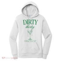 Dirty Thirty Birthday Social Club Retro Green Martini Women's Hoodie thumb 0