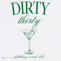 Dirty Thirty Birthday Social Club Retro Green Martini Kids Long Sleeve Plaid Pajama Set thumb 2