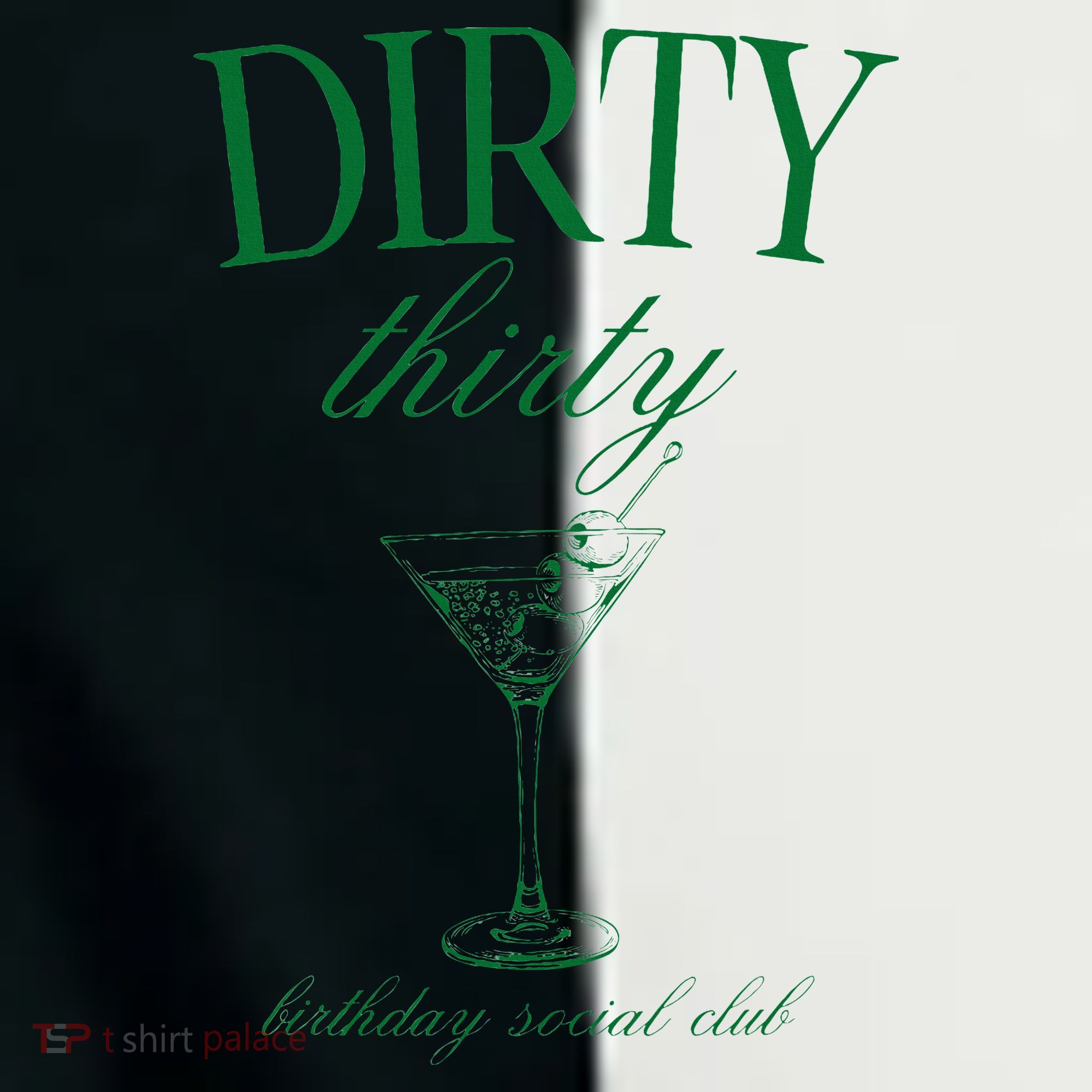 Dirty Thirty Birthday Social Club Retro Green Martini Toddler Fine Jersey T-Shirt