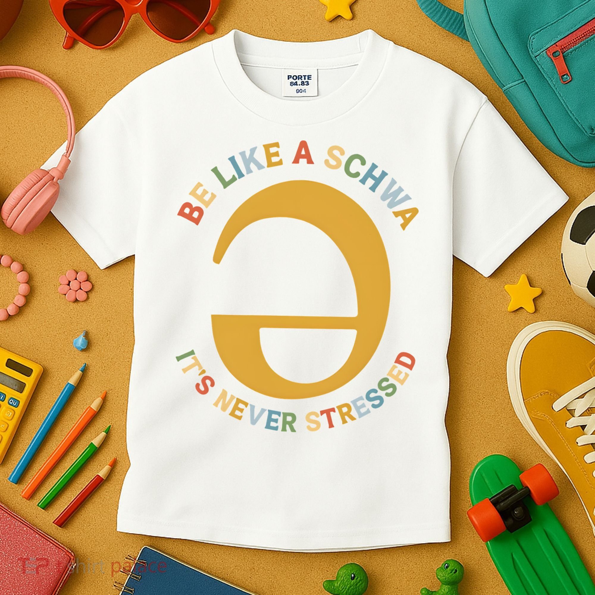 Dyslexia Teacher Be Like A Schwa Its Never Stressed Kids T-Shirt
