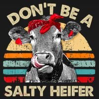 Don T Be A Salty Heifer Cows Lover Gift Vintage Farm Coaster thumb 2