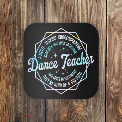 Dance Teacher Back To School Dancer Dance Instructor Tie Dye Coaster