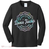 Dance Teacher Back To School Dancer Dance Instructor Tie Dye Kids Long Sleeve Shirt thumb 0
