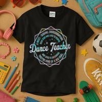 Dance Teacher Back To School Dancer Dance Instructor Tie Dye Kids T-Shirt thumb 3