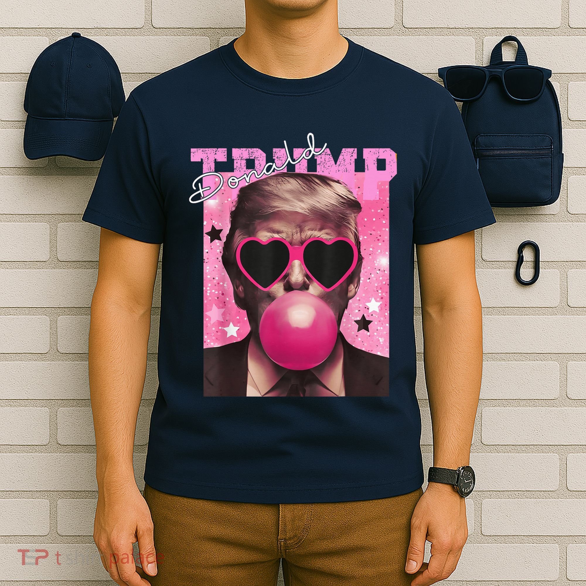 Donald Trump B.U.B.Bl.E G.U.M P.I.N.K. Sunglasses T-Shirt
