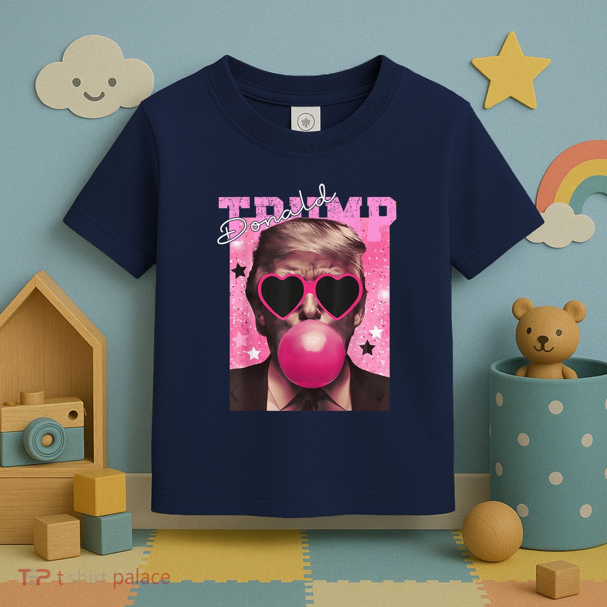 Donald Trump B.U.B.Bl.E G.U.M P.I.N.K. Sunglasses Toddler T-Shirt
