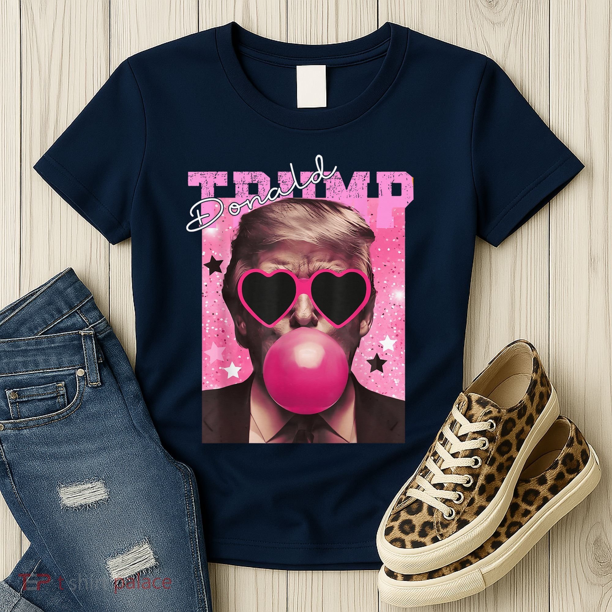 Donald Trump B.U.B.Bl.E G.U.M P.I.N.K. Sunglasses Women's T-Shirt