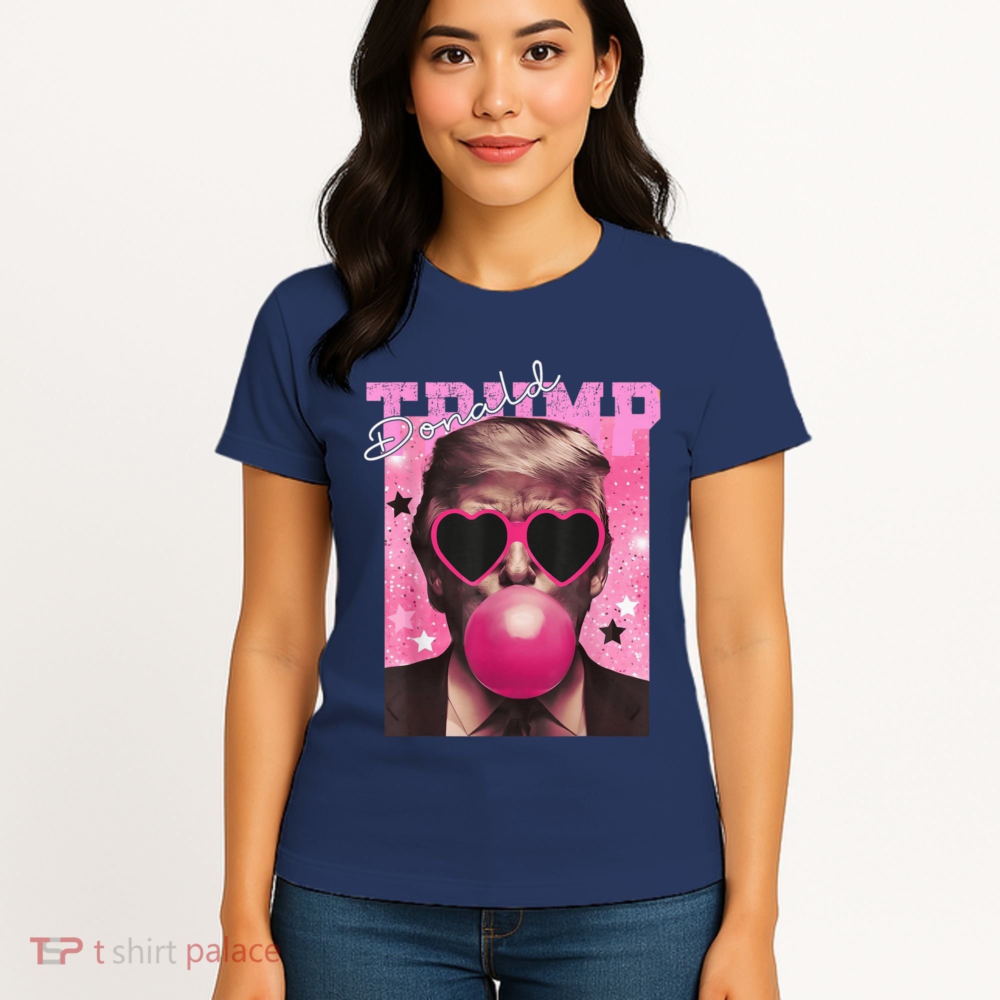 Donald Trump B.U.B.Bl.E G.U.M P.I.N.K. Sunglasses Women's T-Shirt