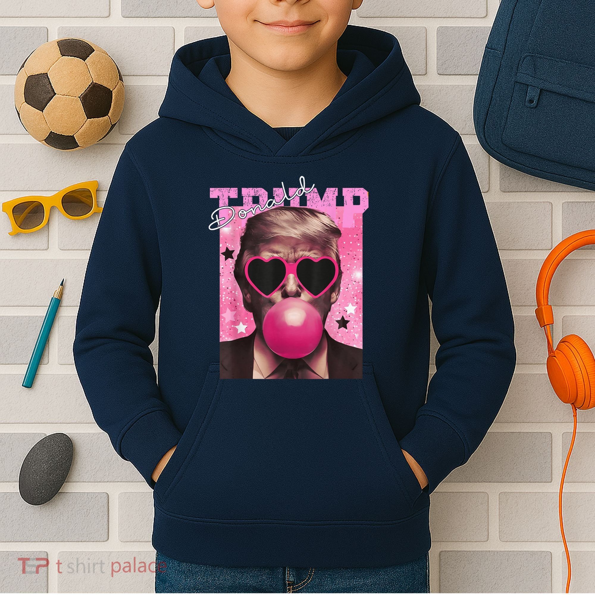 Donald Trump B.U.B.Bl.E G.U.M P.I.N.K. Sunglasses Kids Hoodie